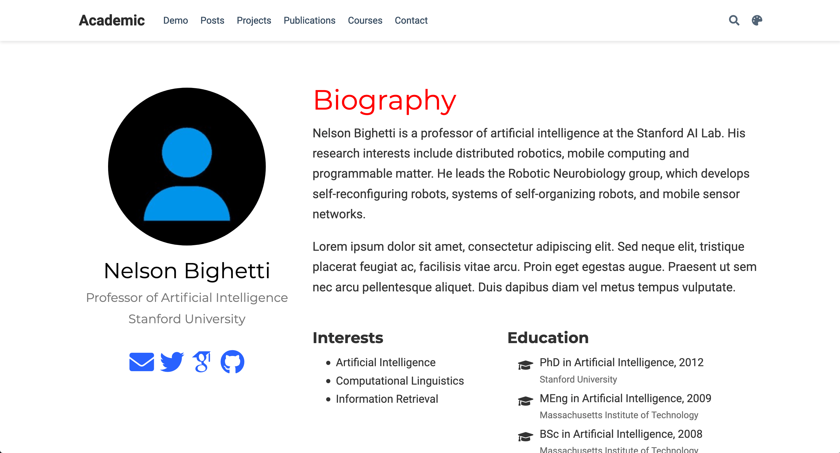 An example of turning the font color red.
